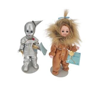 75th Anniversary Wizard of Oz Madame Alexander Tin Man & Cowardly Lion 8" Dolls